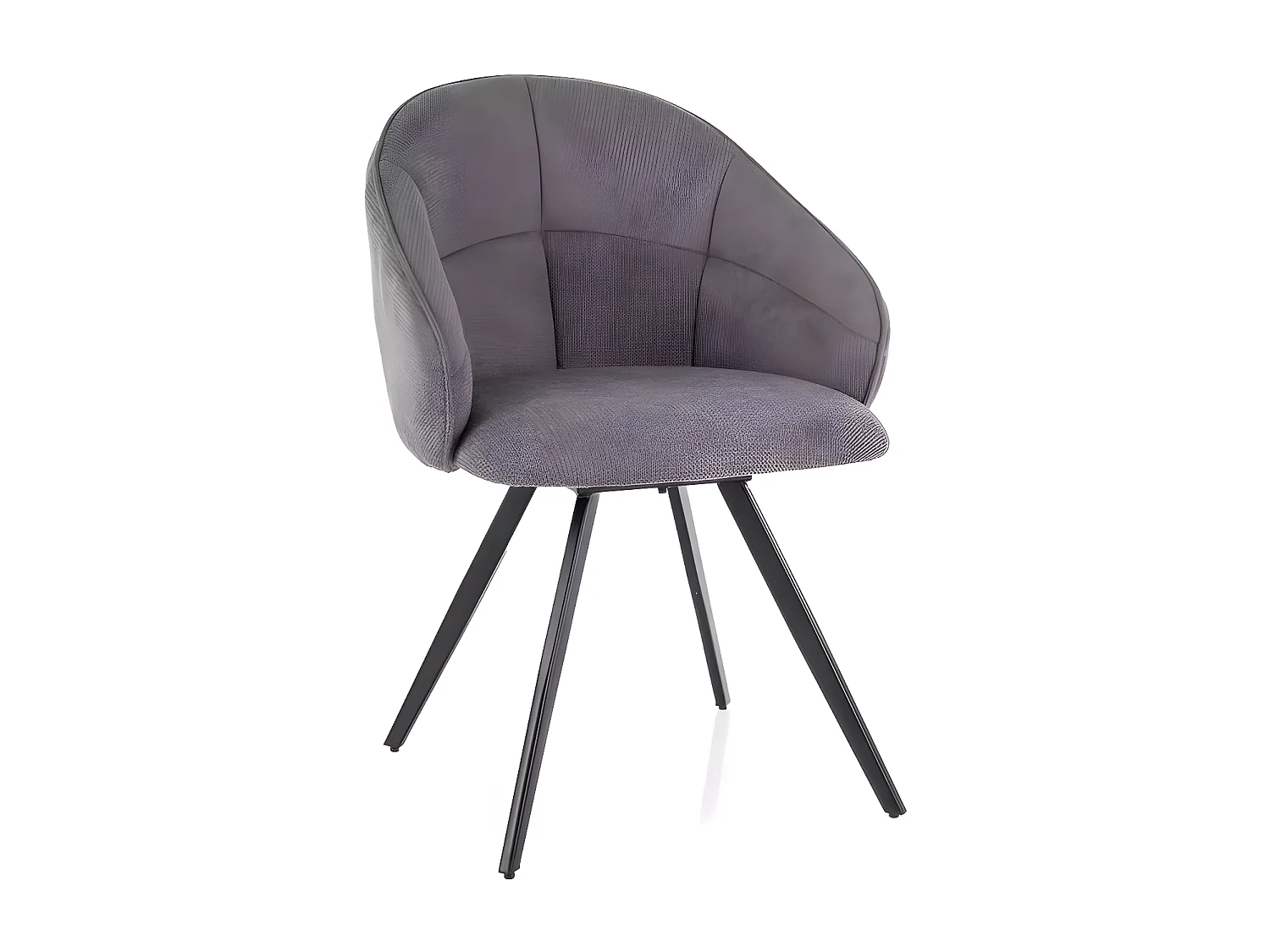 Stuhl Capri Lux/Stoffbezug/Grau