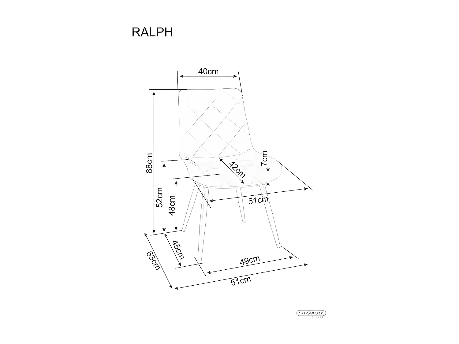 Cadeira Ralph/Capa em Tecido/Verde
