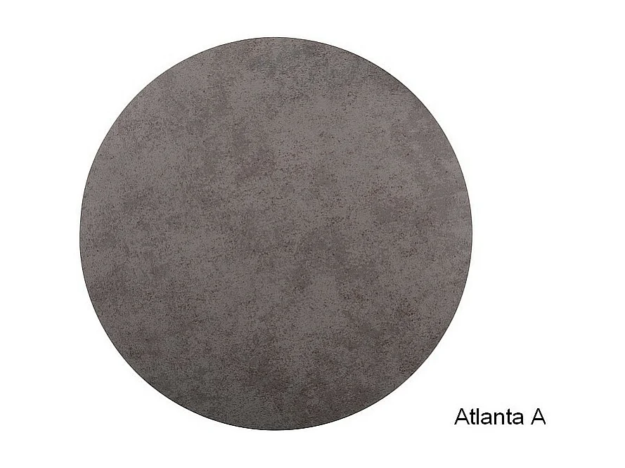 Lot de 2 tables gigognes ATLANTA rondes en métal et verre effet marbre - Gris / Noir - D 80 x H 45 cm.