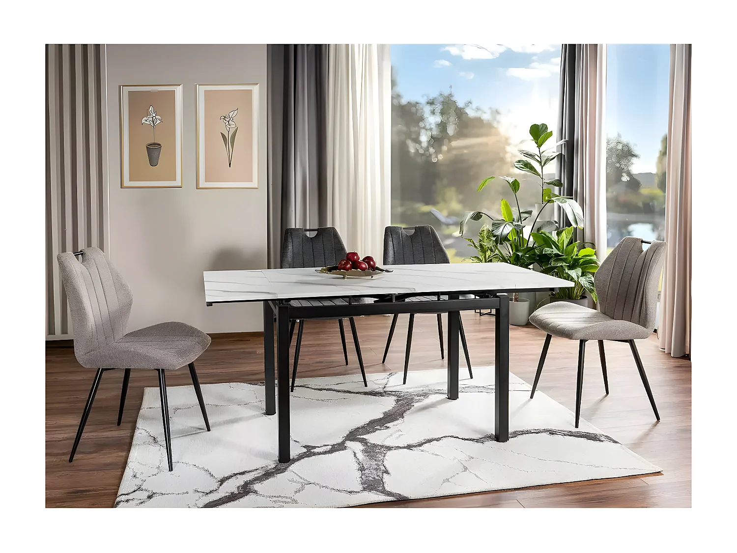 Chaise Arco/Tissu/Beige