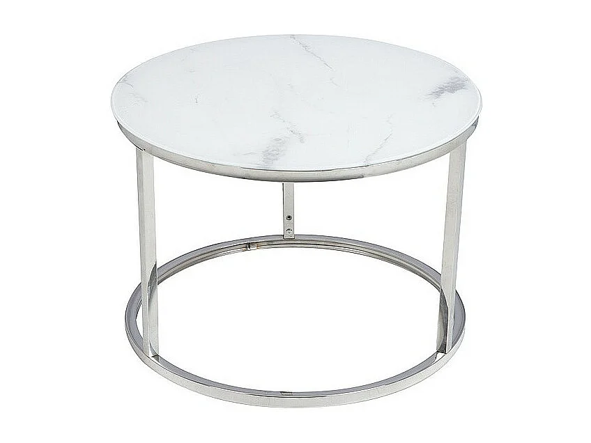 Zestaw 2 ław ATLANTA B biały marmur/chrom