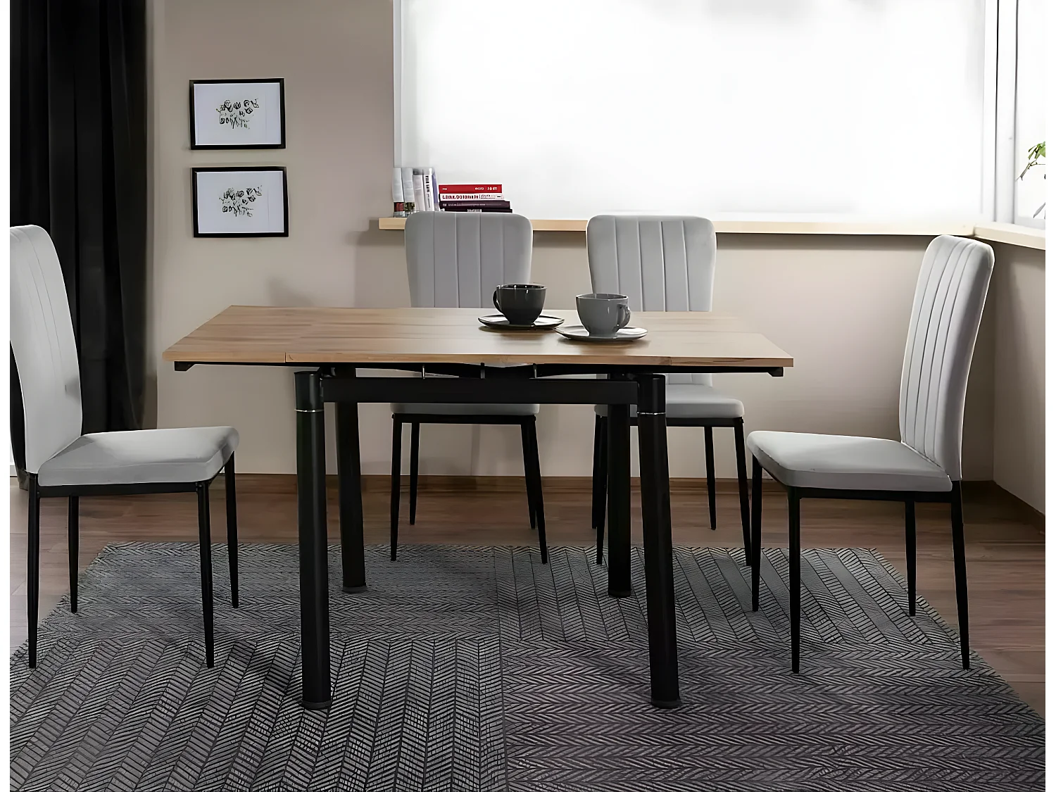 Chaise Vigo/Tissu/Anthracite