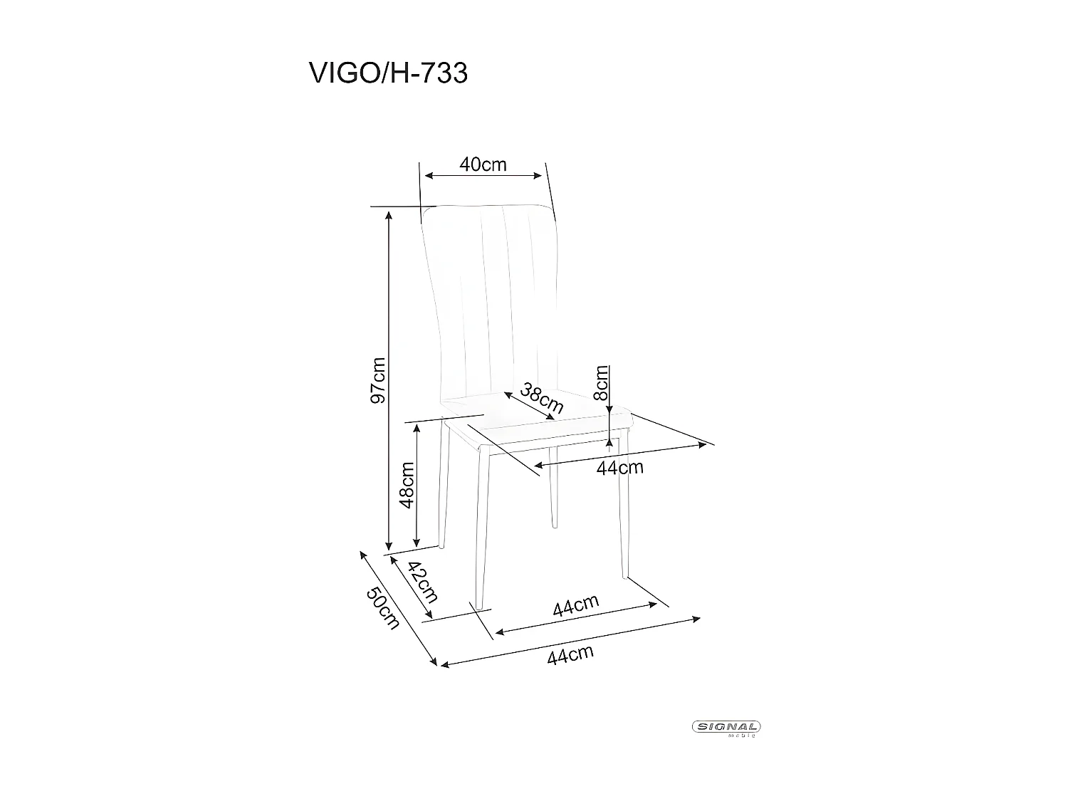 Sedia Vigo/Tessuto/Antracite
