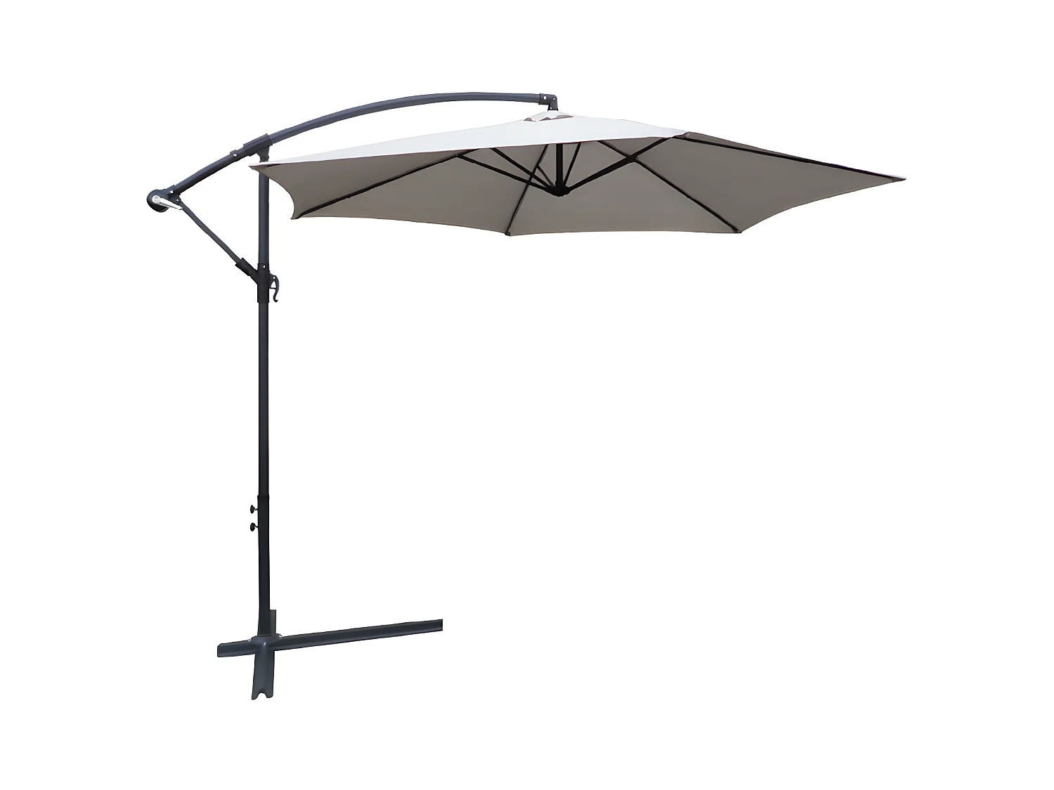 Keter Parasol déporté rond collioure diamètre 3m  - gris - 14-700765