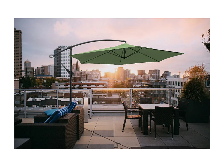 Keter Parasol déporté rond collioure diamètre 3m  - vert amande - 14-700758