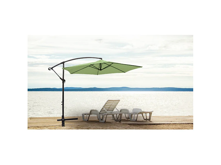 Keter Parasol déporté rond collioure diamètre 3m  - vert amande - 14-700758