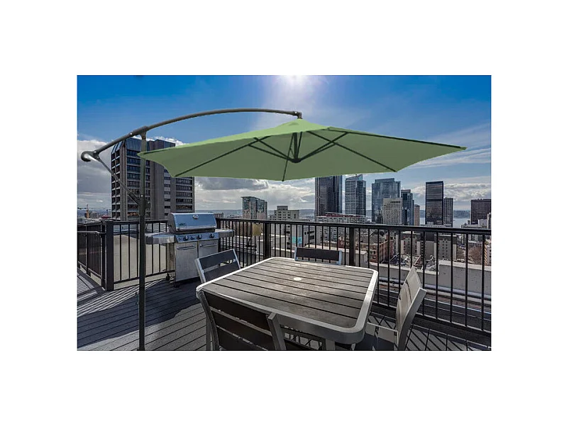 Keter Parasol déporté rond collioure diamètre 3m  - vert amande - 14-700758