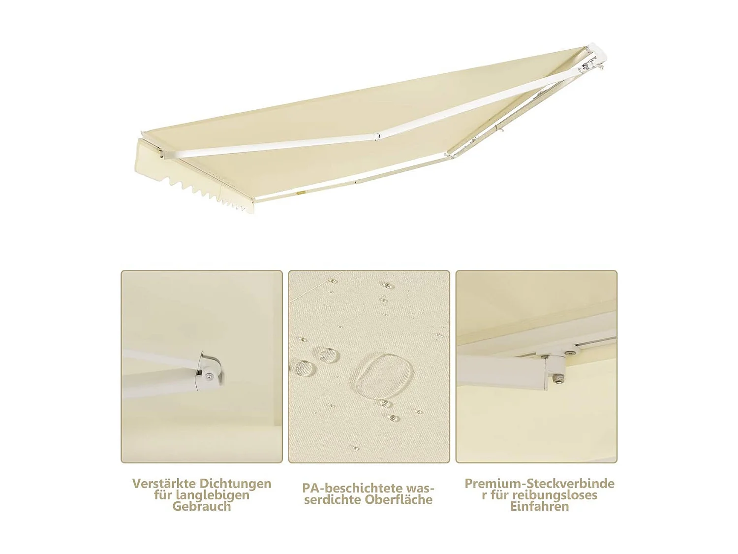 Gelenkarmmarkise mit kurbel