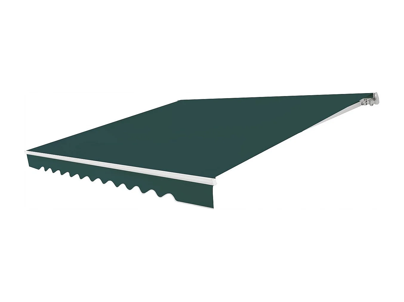 Tenda da sole retrattile 3 x 2,5m, Tenda in alluminio con manovella e poliestere impermeabile Verde