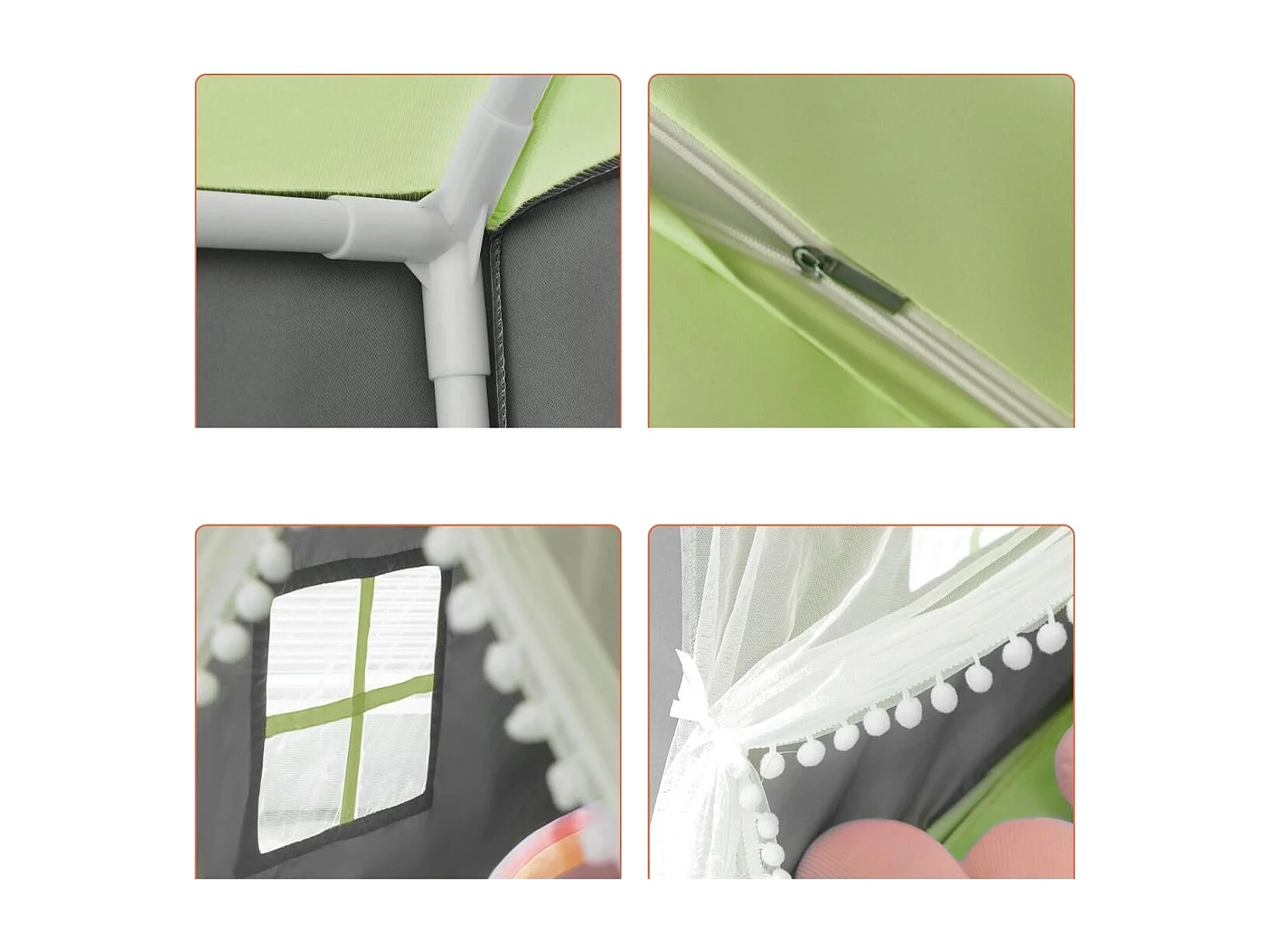 Spielzelt für Kinder – Spielhaus mit Baumwollbodenmatte