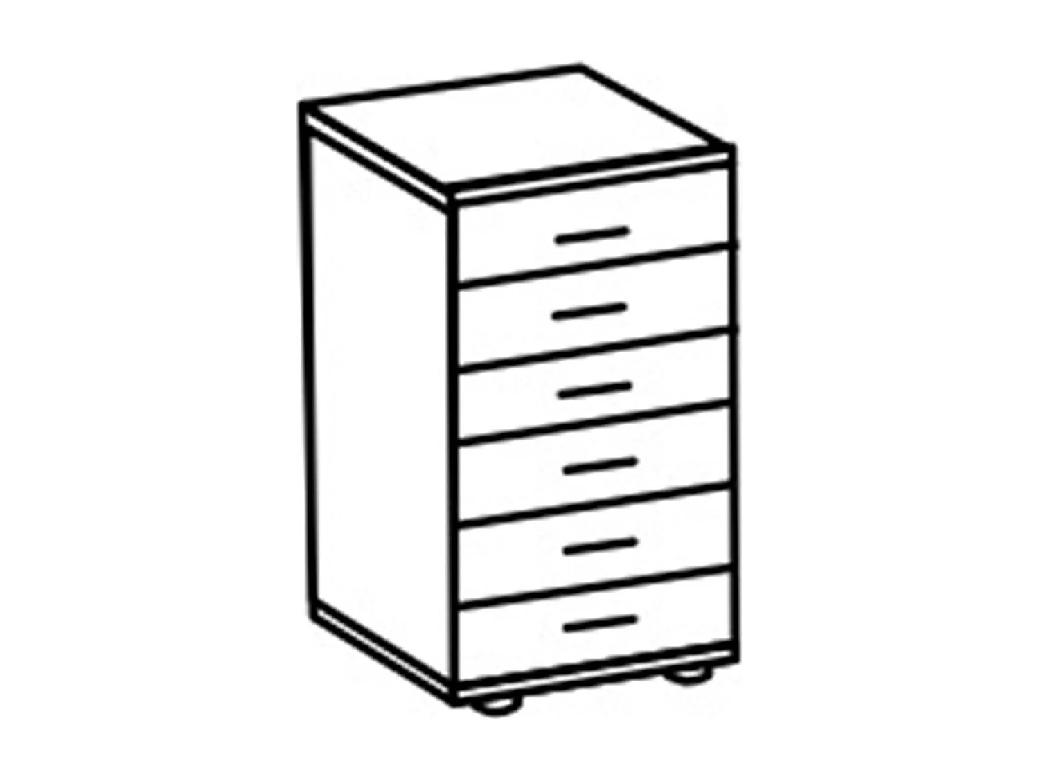 Commode à tiroirs, meuble de rangement coloris blanc cassé, imitation chêne