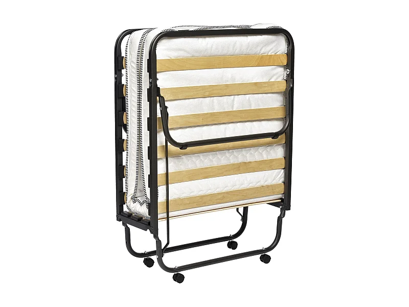 Lit pliant avec matelas 80 x 190 cm