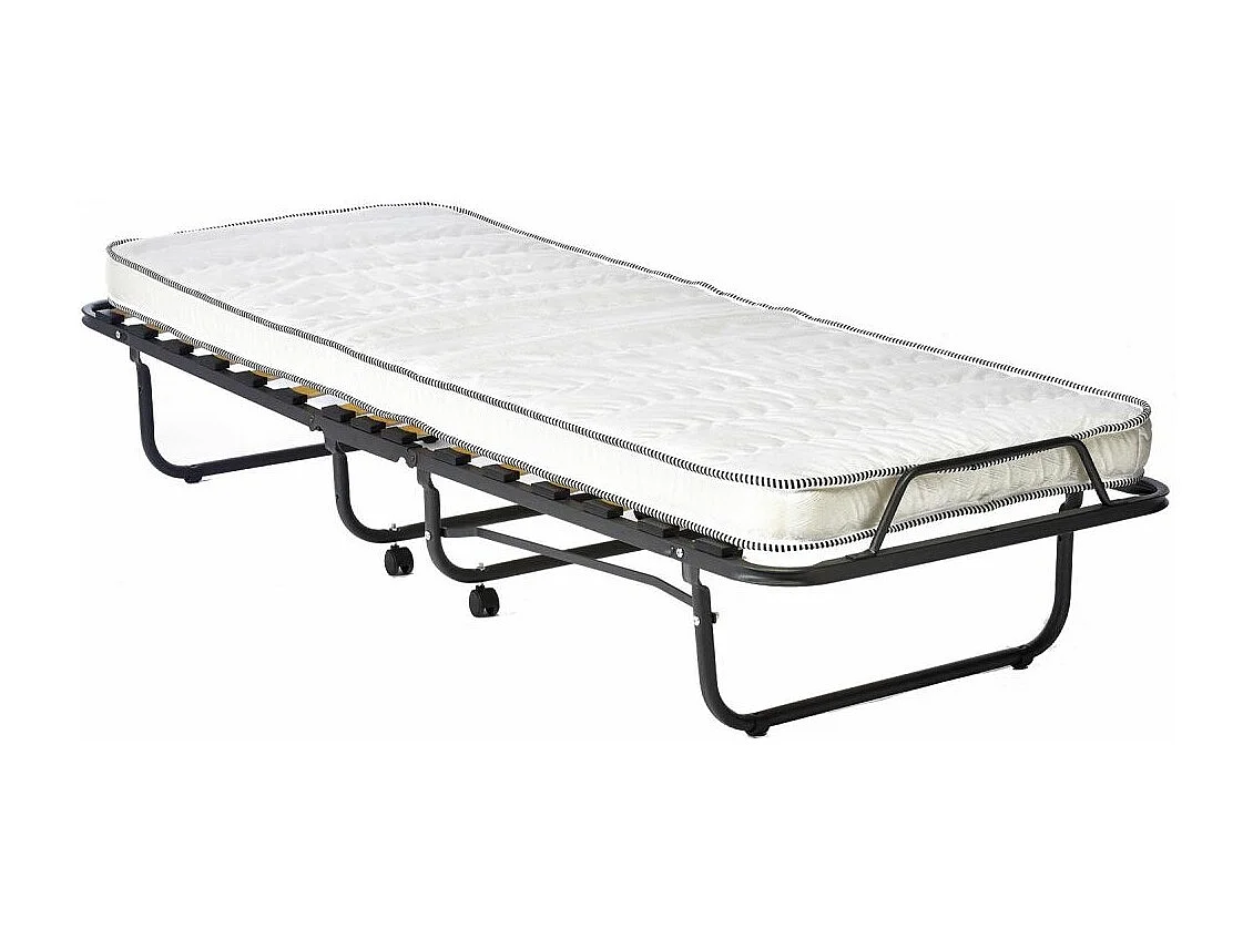 Lit pliant avec matelas 80 x 190 cm