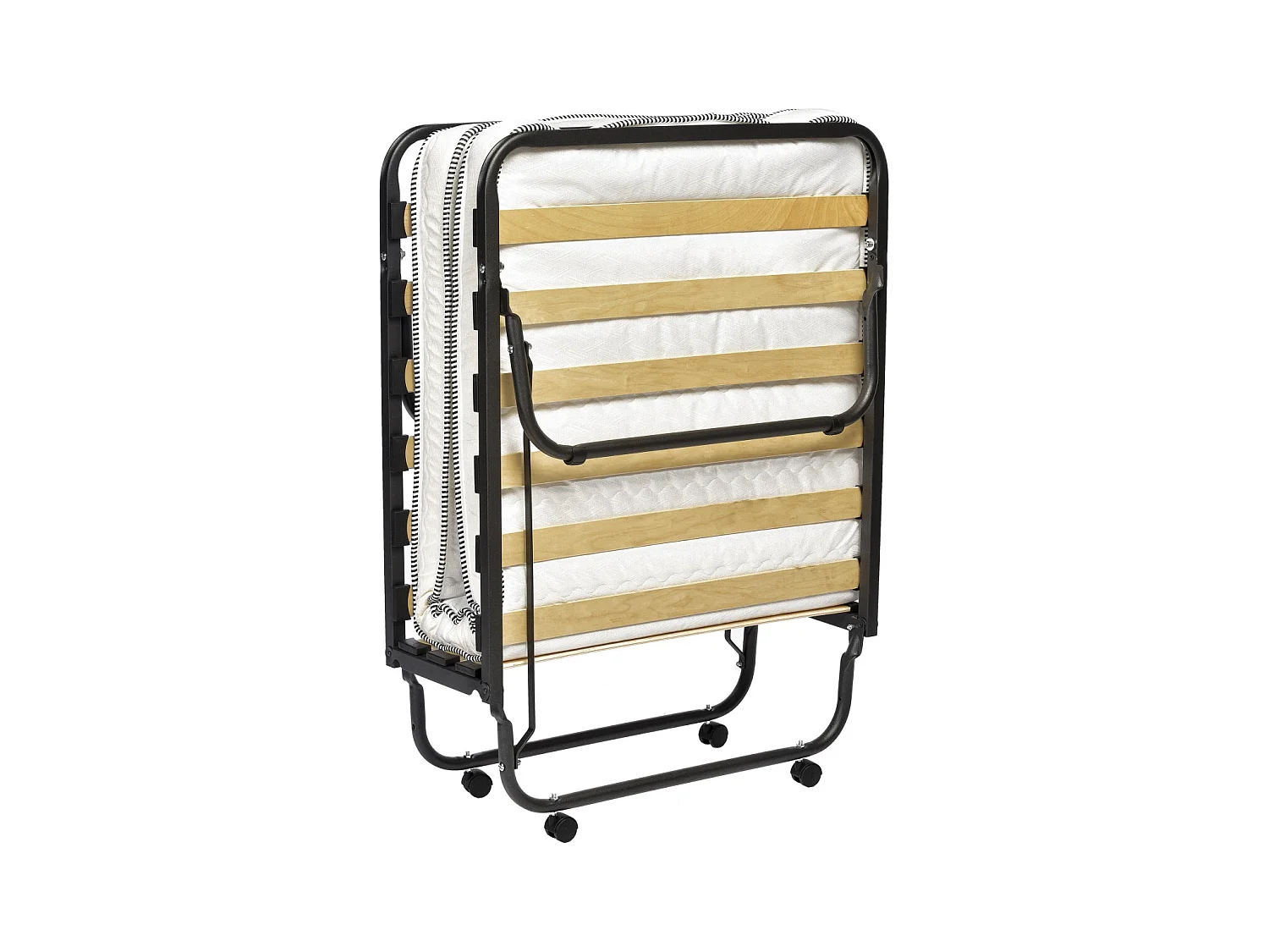 Lit pliant avec matelas 80 x 190 cm