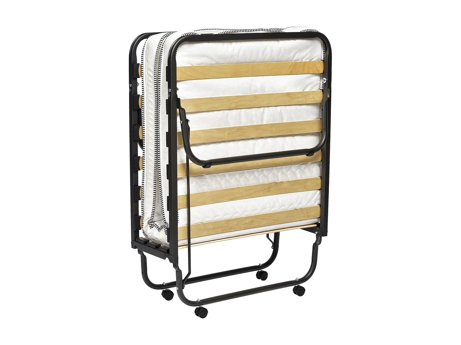 Lit pliant avec matelas 80 x 190 cm