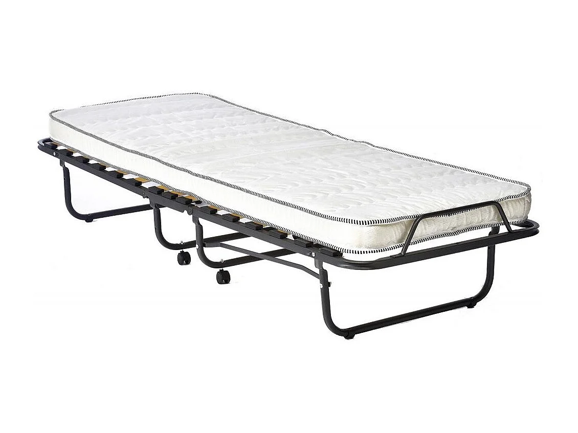 Lit pliant avec matelas 80 x 190 cm