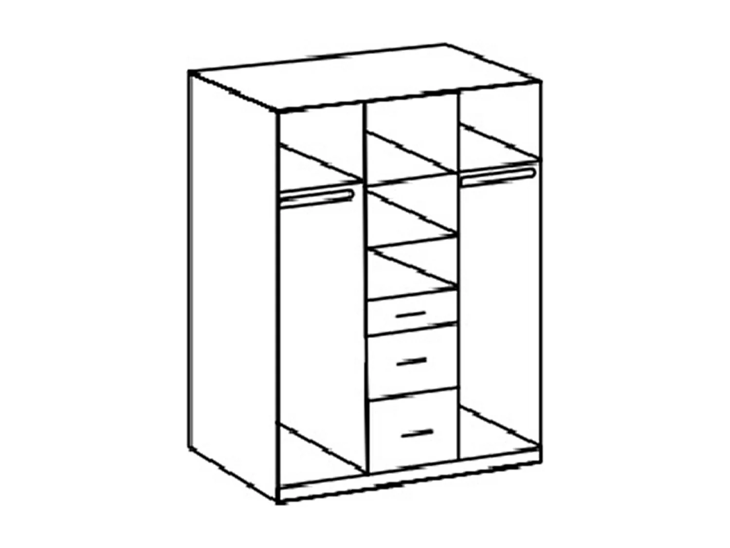 Armoire Placard, meuble de rangement avec miroir coloris blanc cassé, blanc