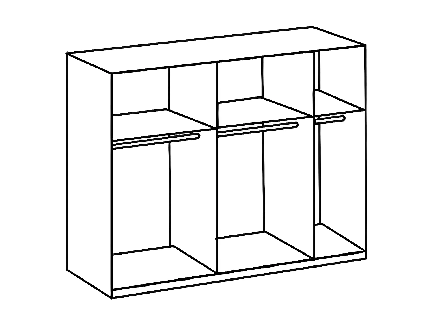 Armoire à portes coulissantes, meuble de rangement avec miroir coloris graphite