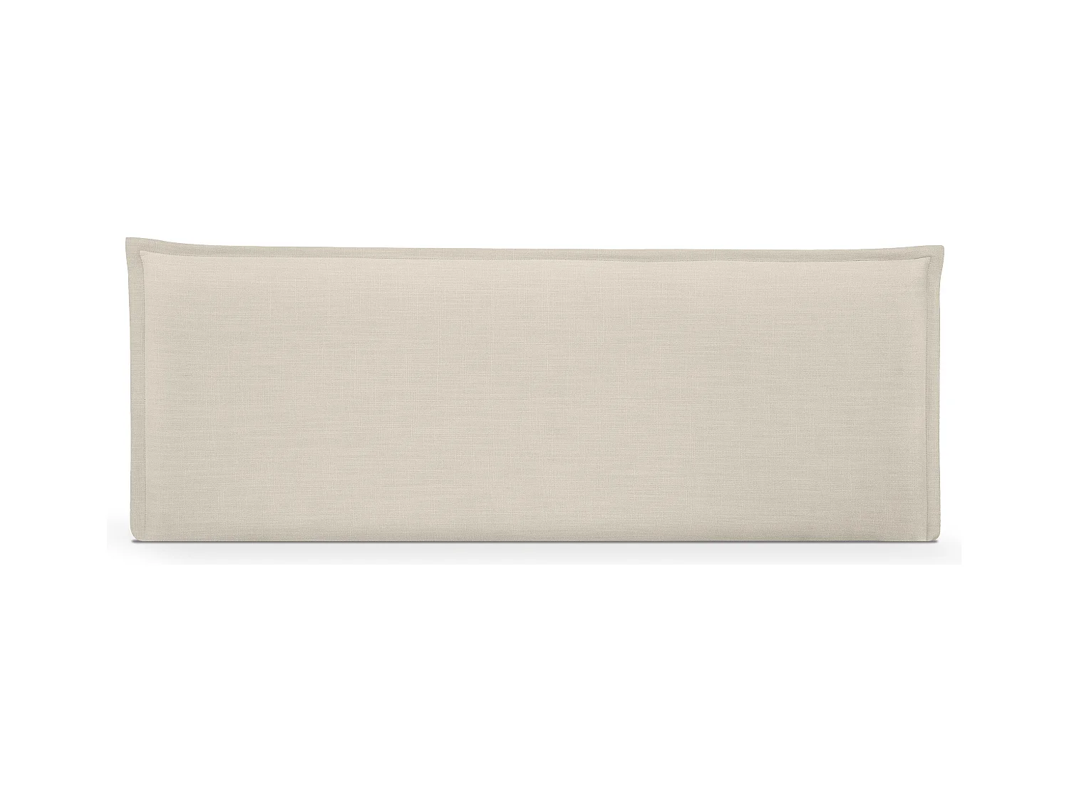 DHOME Tête de lit en Lin Naturel Lisse avec Bordure 135x50cm Lits 120/135 - Beige
