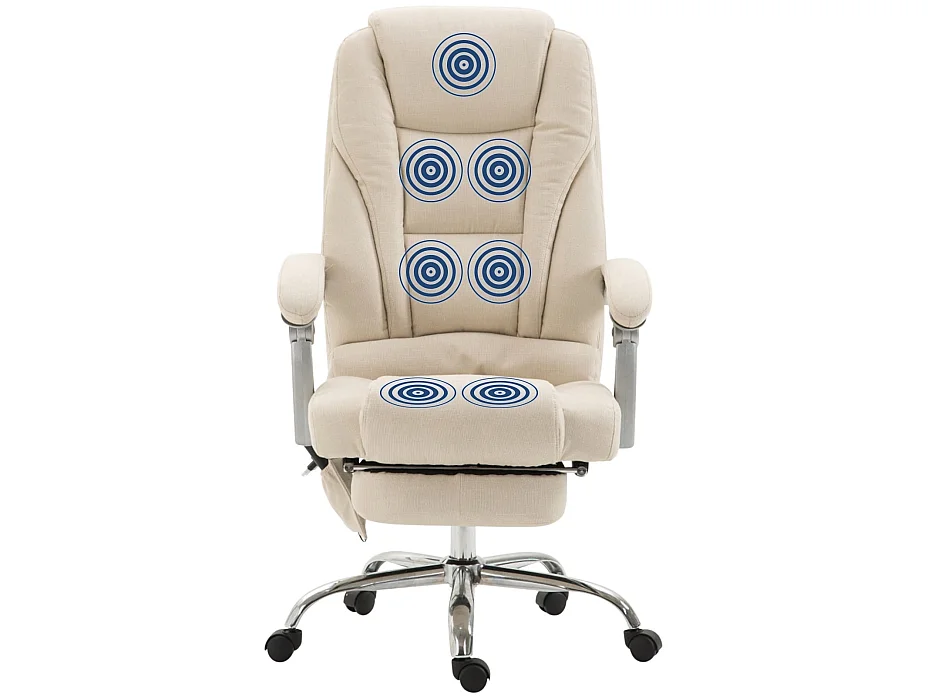 Chaise de bureau - Tissu - Crème - Pacific