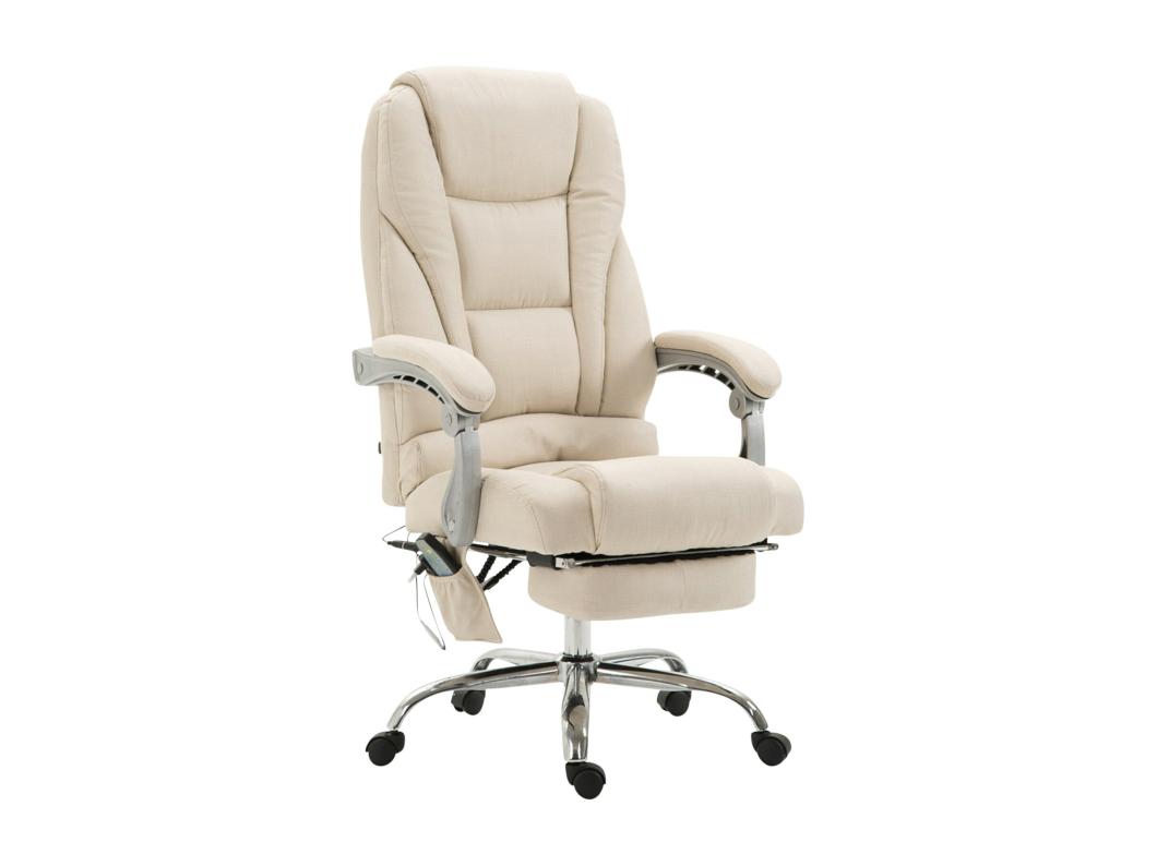 Bureaustoel - Stof & Metaal in chroomoptiek - creme - Pacific