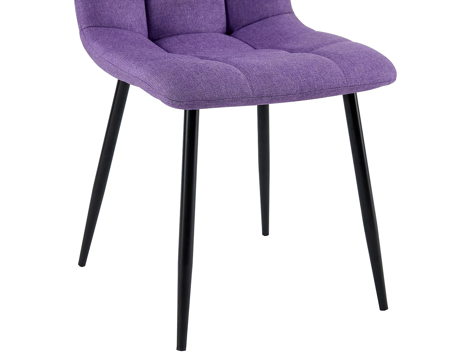 Lot de 4  chaise salle à manger - Tissu - Violet - Antibes