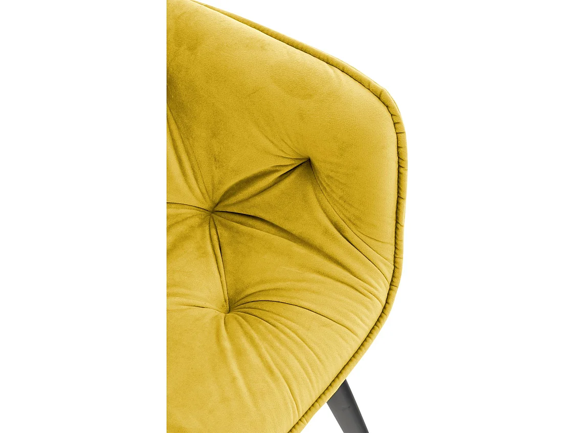 chaises avec accoudoirs - Velours - Jaune - Tanna