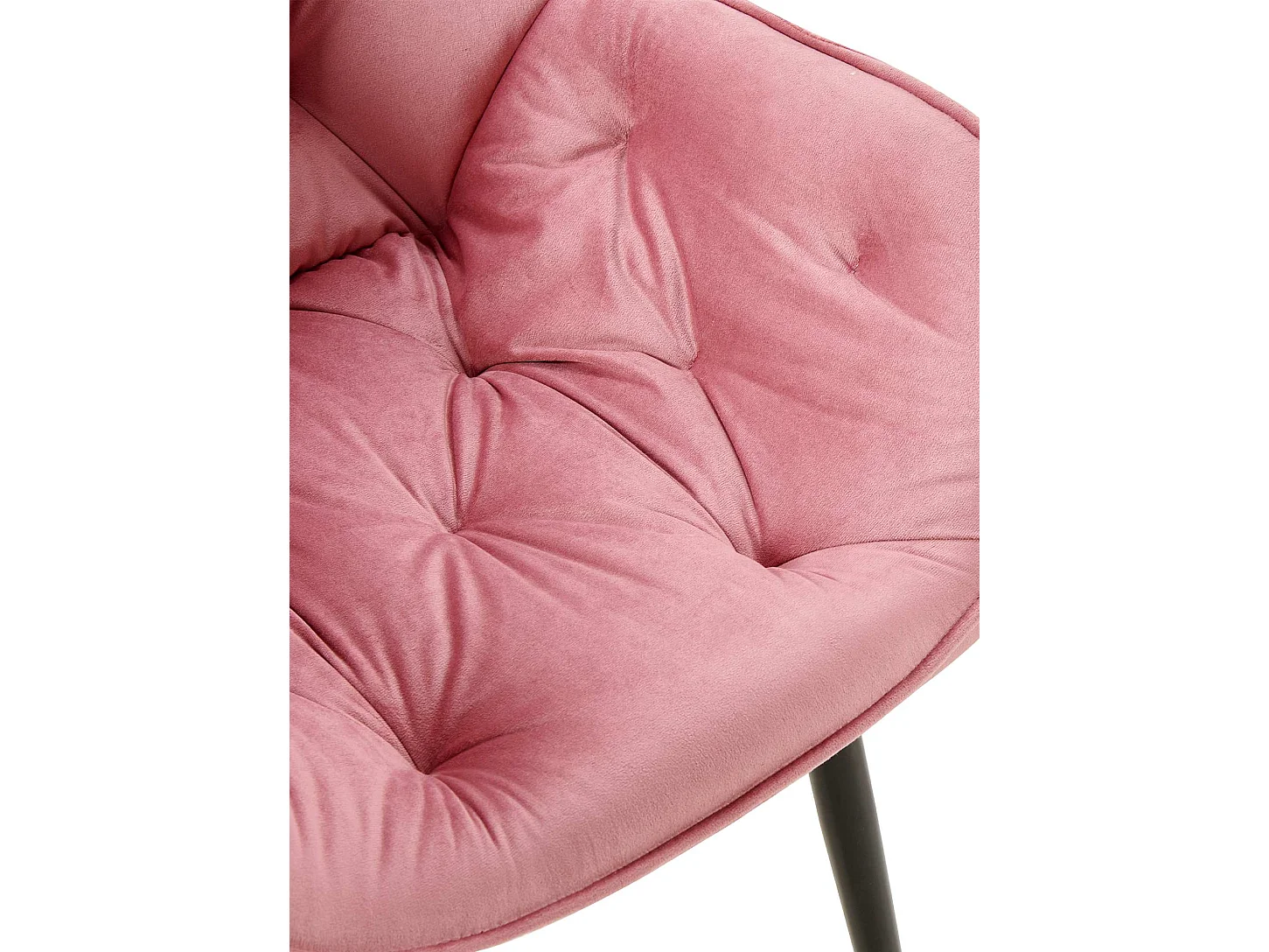 chaises avec accoudoirs - Velours - Rose - Tanna