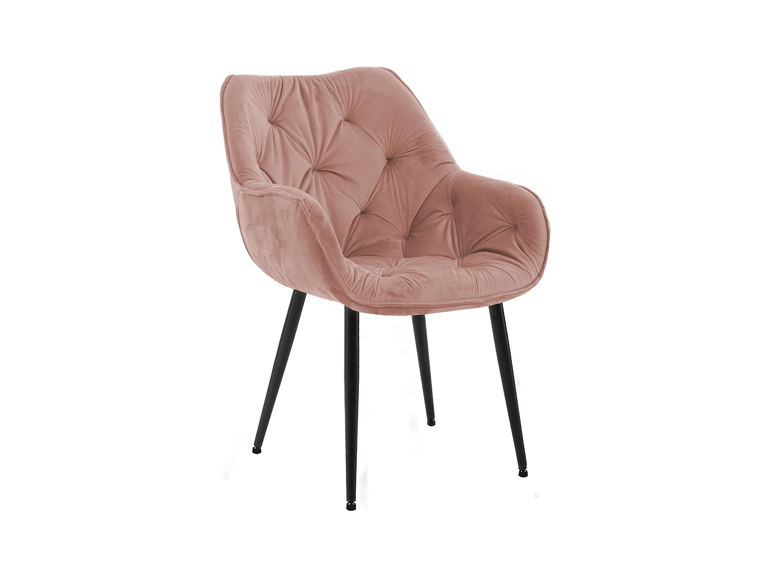 chaises avec accoudoirs - Velours - Rose - Tanna