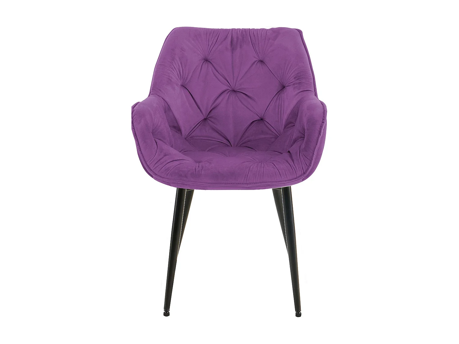 chaises avec accoudoirs - Velours - Violet - Tanna