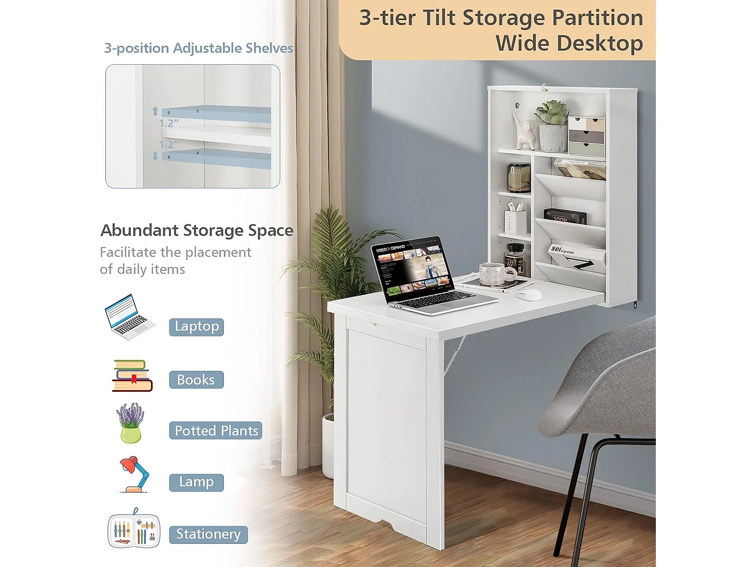 Wandklapptisch klappbarer Wandtisch