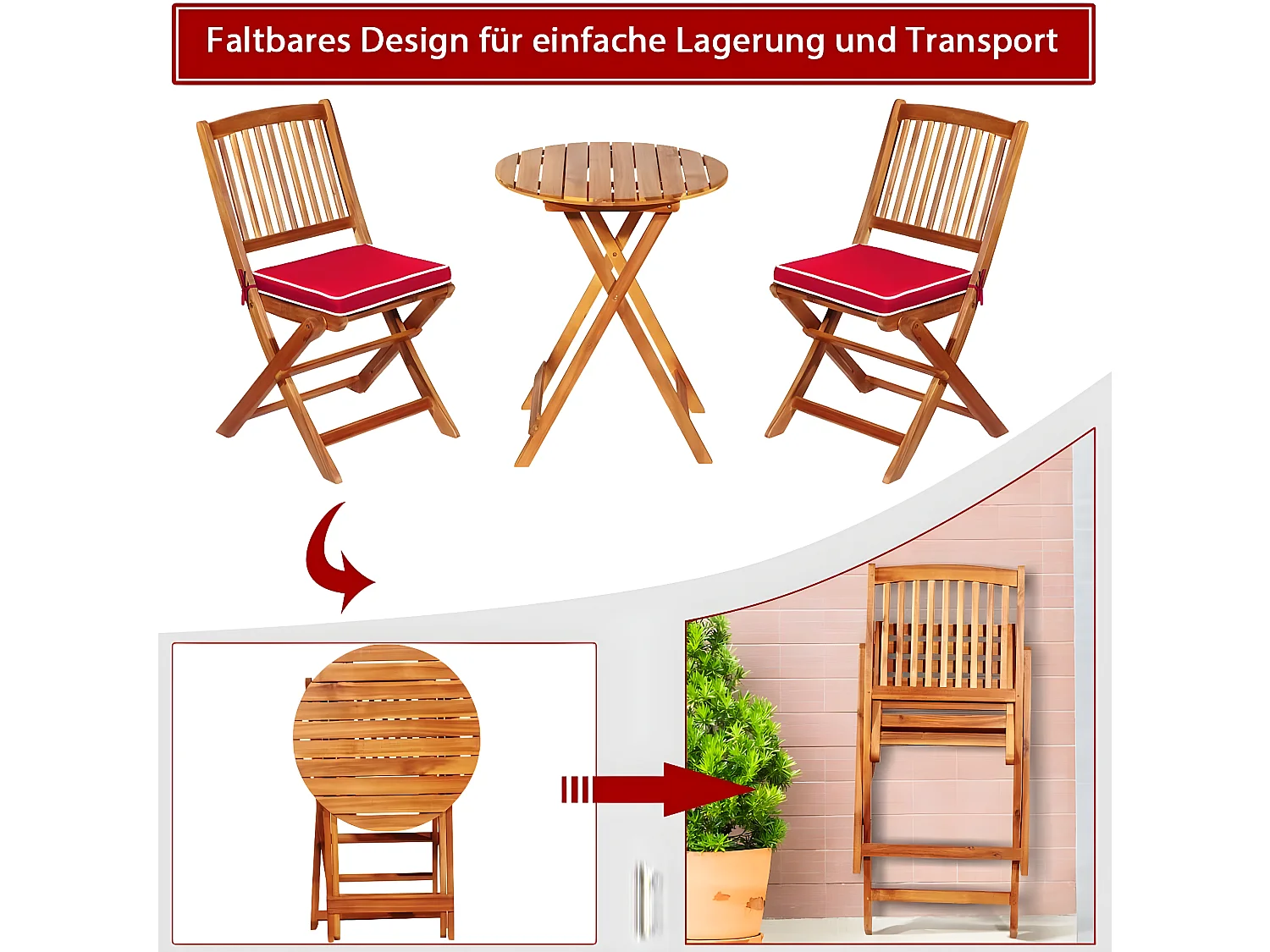 Terrassenmöbel-Set TI87097 (3-teilig)