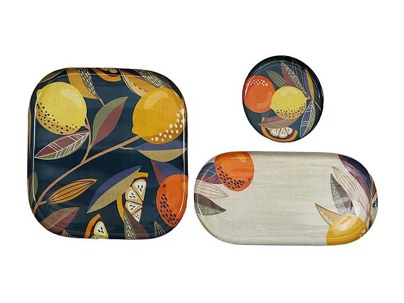 Set de 3 vide-poches en métal