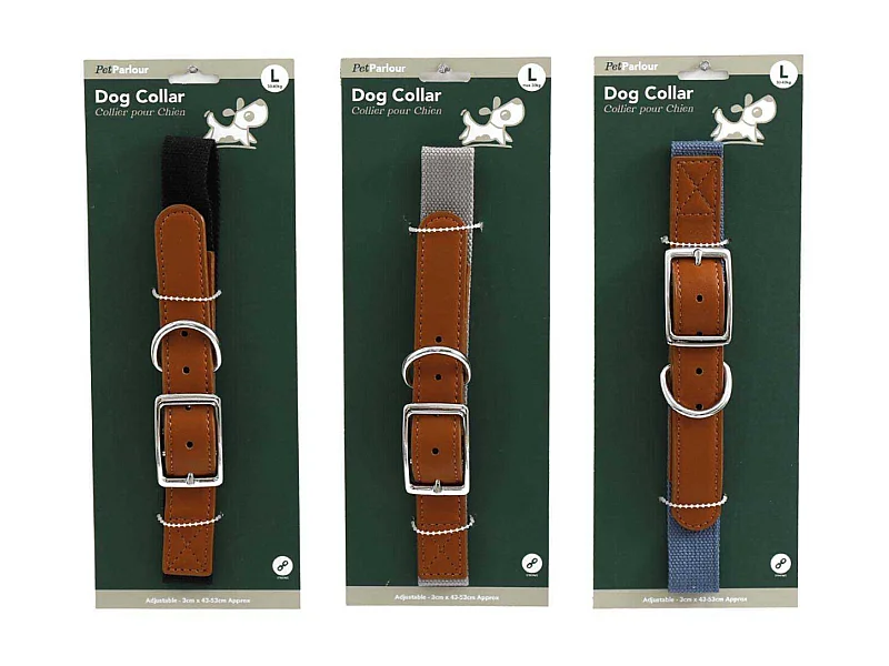 Collier en polyester pour chien (Lot de 3) L - 53 cm