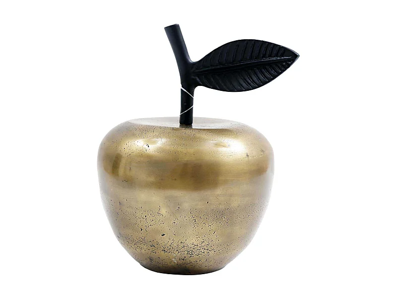 Pomme à poser dorée 13 x 17,5 cm