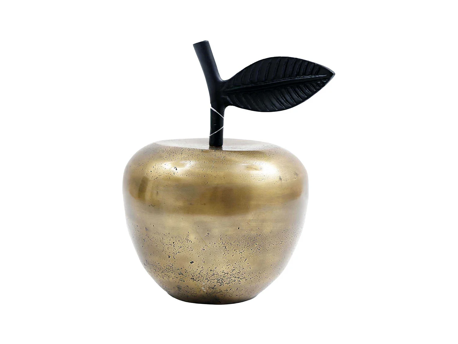 Pomme à poser dorée 13 x 17,5 cm