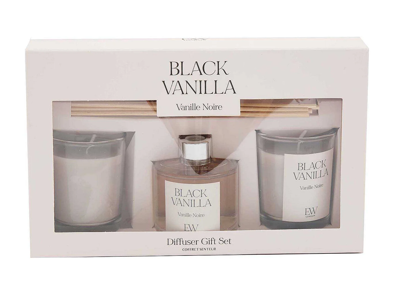 Coffret 2 bougies parfumée et diffuseur 50ml Senteur Vanille