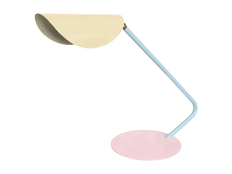 Lampe de Bureau TOSEL ,métal,beige,H35xD22xP 51cm
