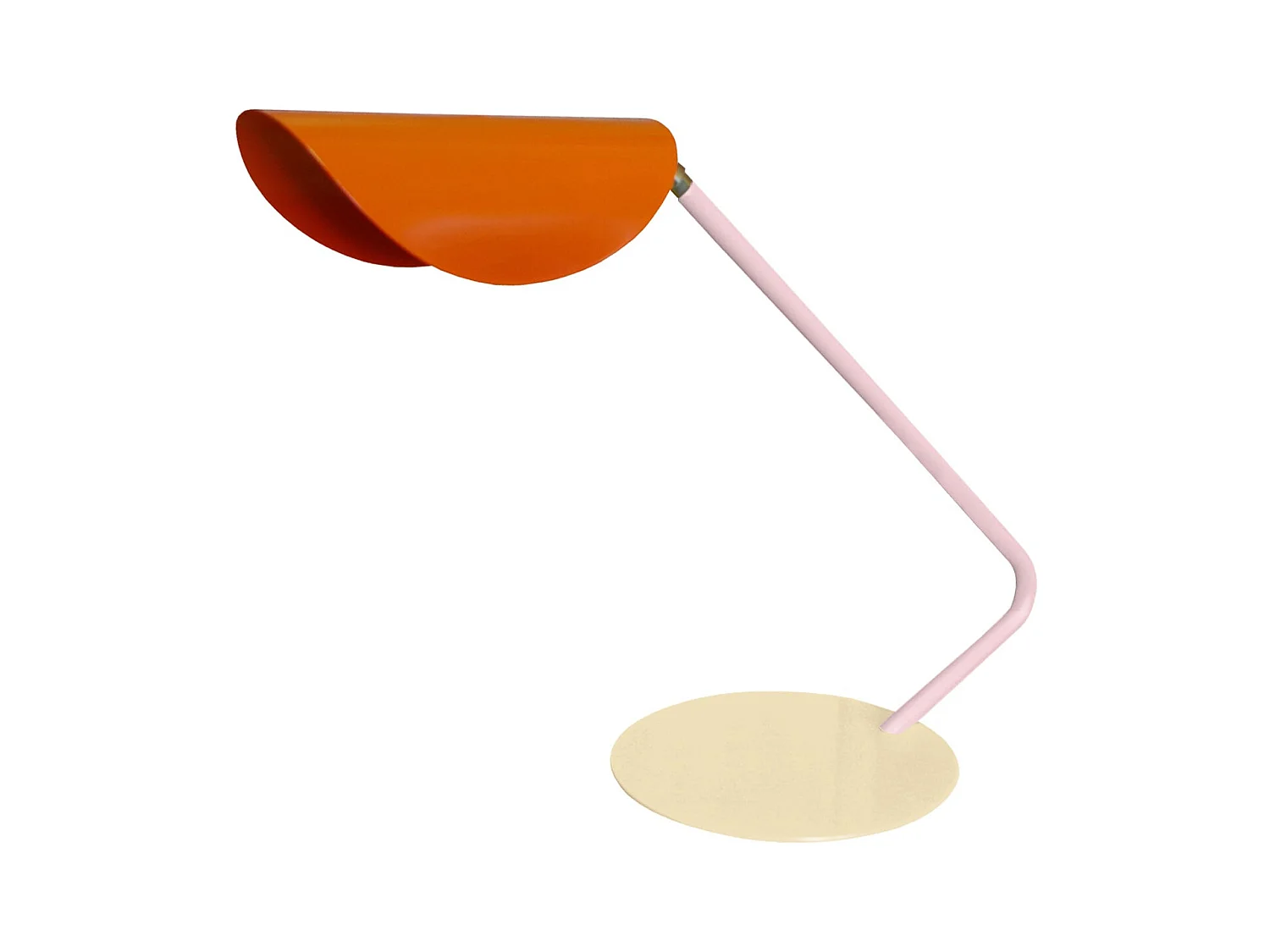 Lampe de Bureau TOSEL ,métal,Orange ,H35xD22x P51cm