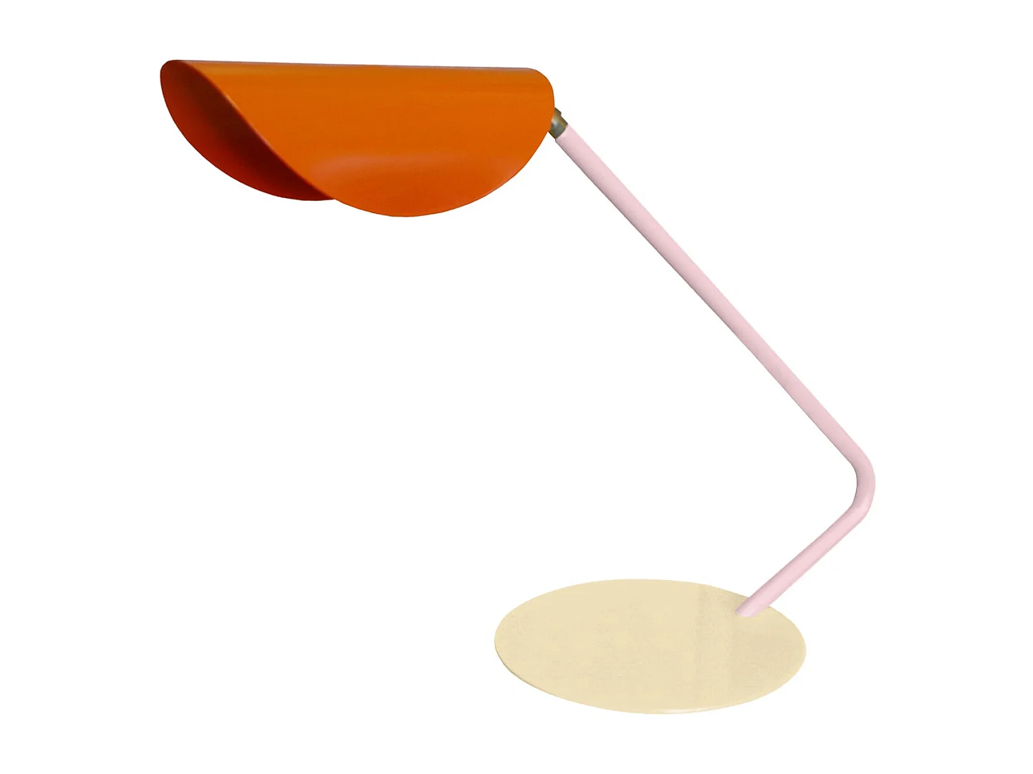 Lampe de Bureau TOSEL ,métal,Orange ,H35xD22x P51cm