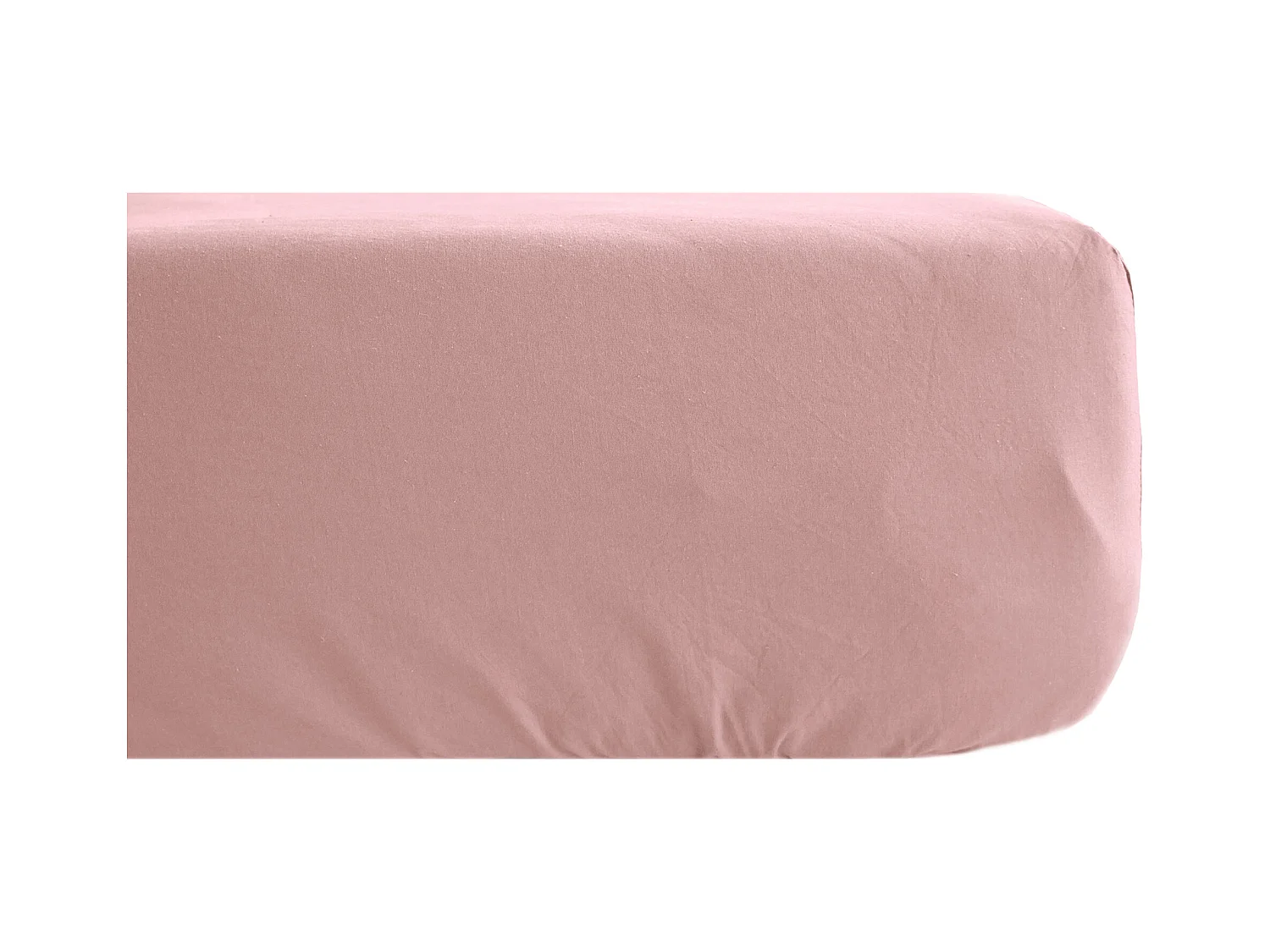 Drap housse lin et coton 160x200 cm mousseline de coton OPERA rose