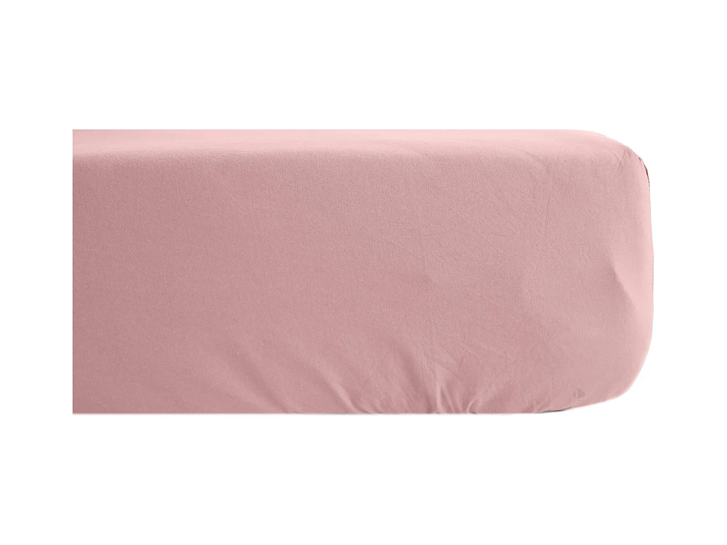 Drap housse uni 140x190 cm 100% percale de coton MANOIR Rose bonnet 35