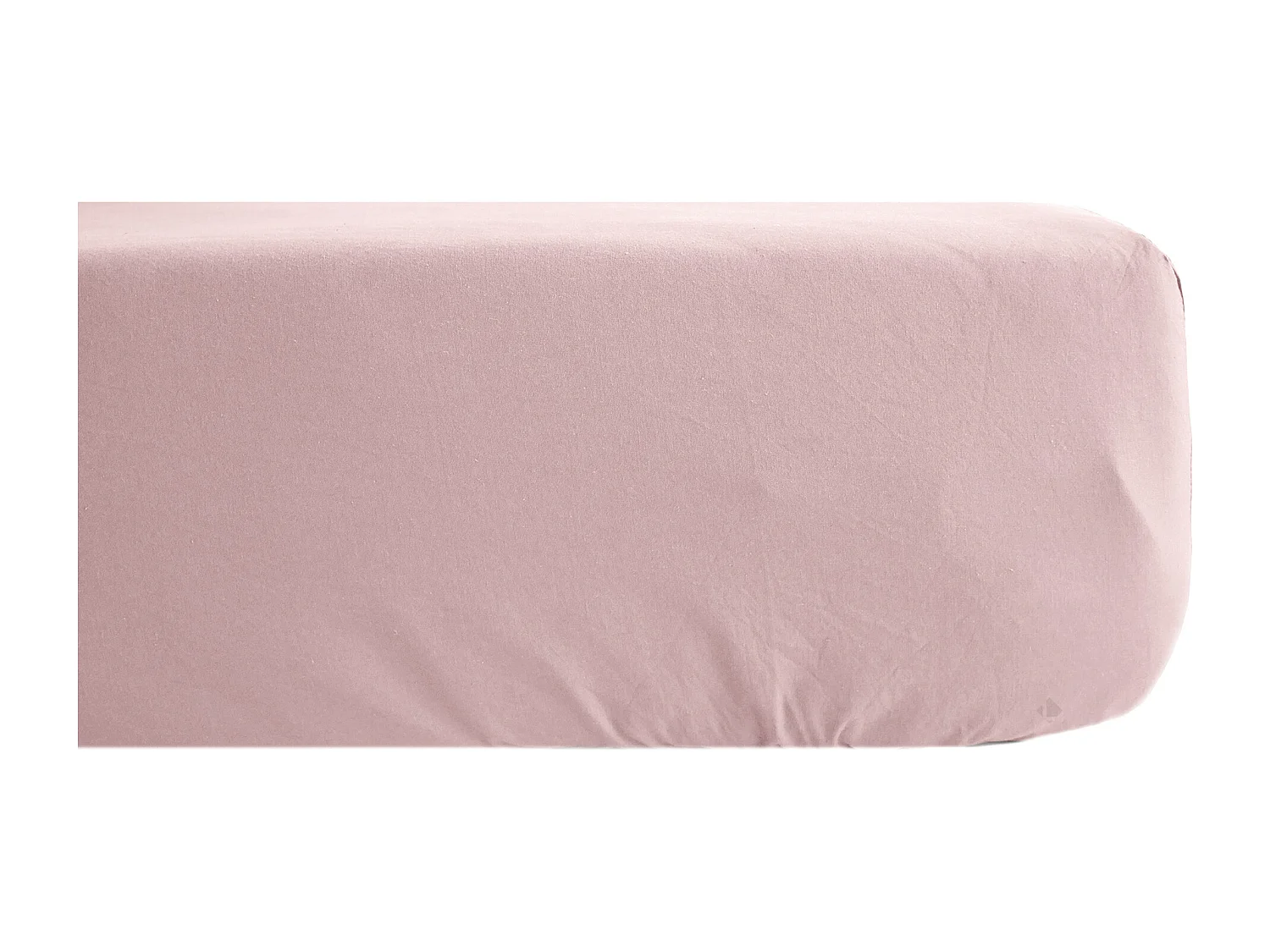 Drap housse uni 140x190 cm bonnet 35 cm percale de coton MANOIR Rose