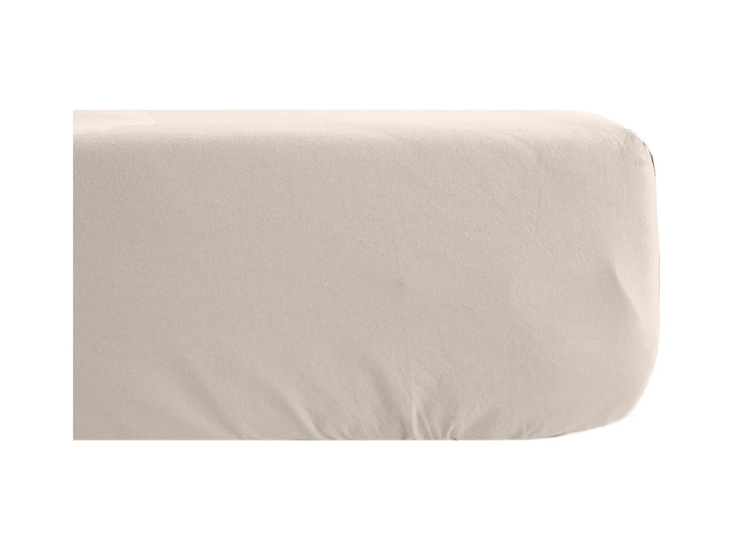 Drap housse 180x200 cm mousseline de coton OPERA beige naturel