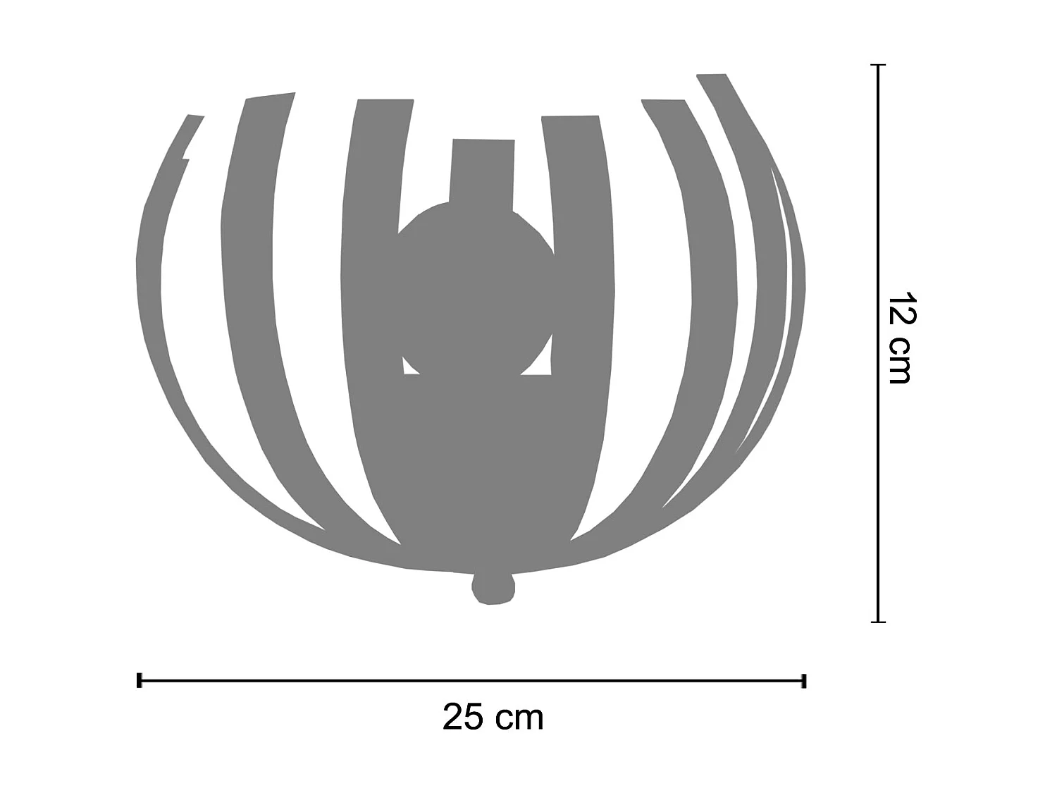 Aplique TOSEL ,metal,Negro ,A29xD18xP12cm
