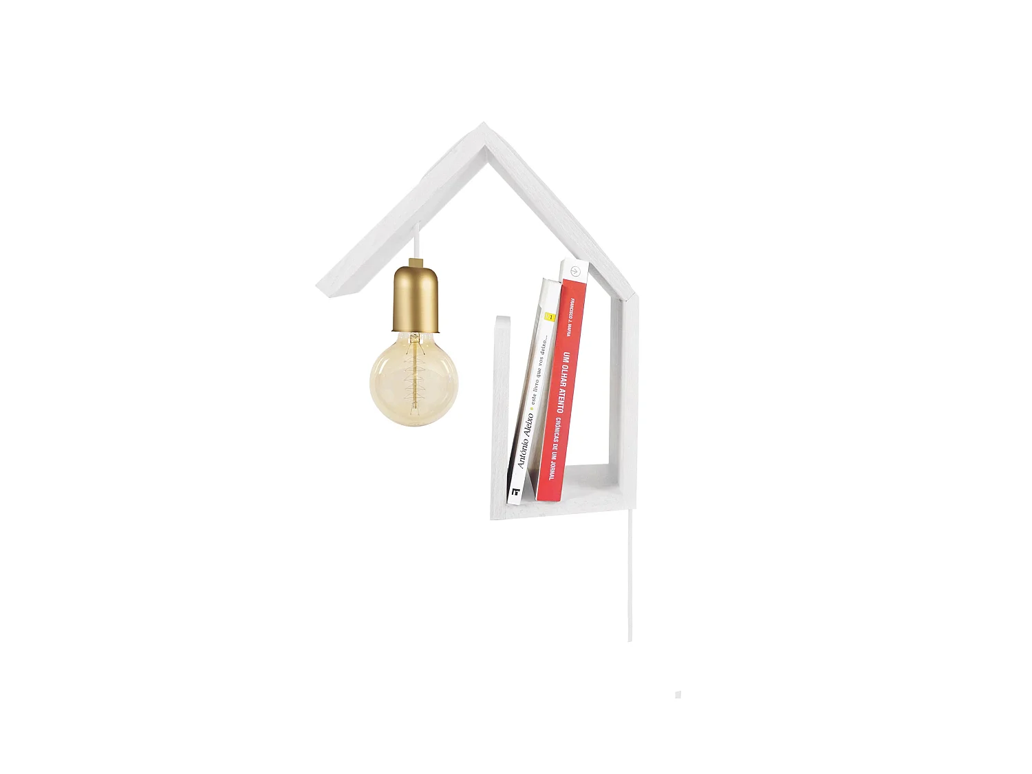 Applique TOSEL ,bois,Blanc , H 36xD15xP29cm