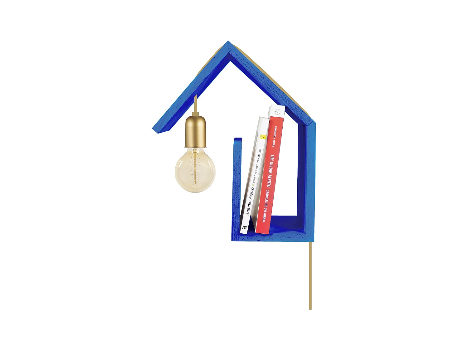 Applique TOSEL ,bois,Bleu,H36xD 15x P 29cm
