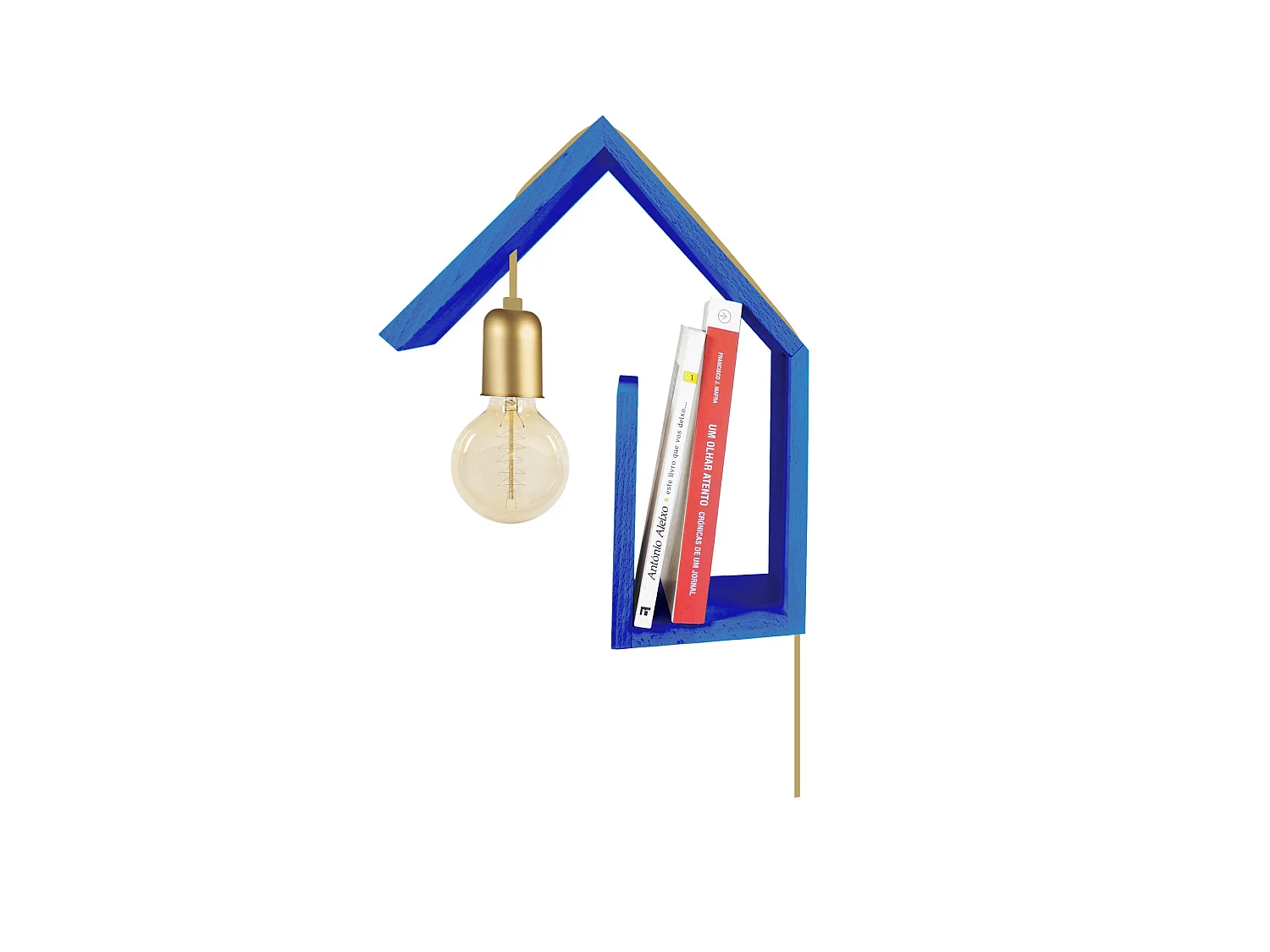 Applique TOSEL ,bois,Bleu,H36xD 15x P 29cm