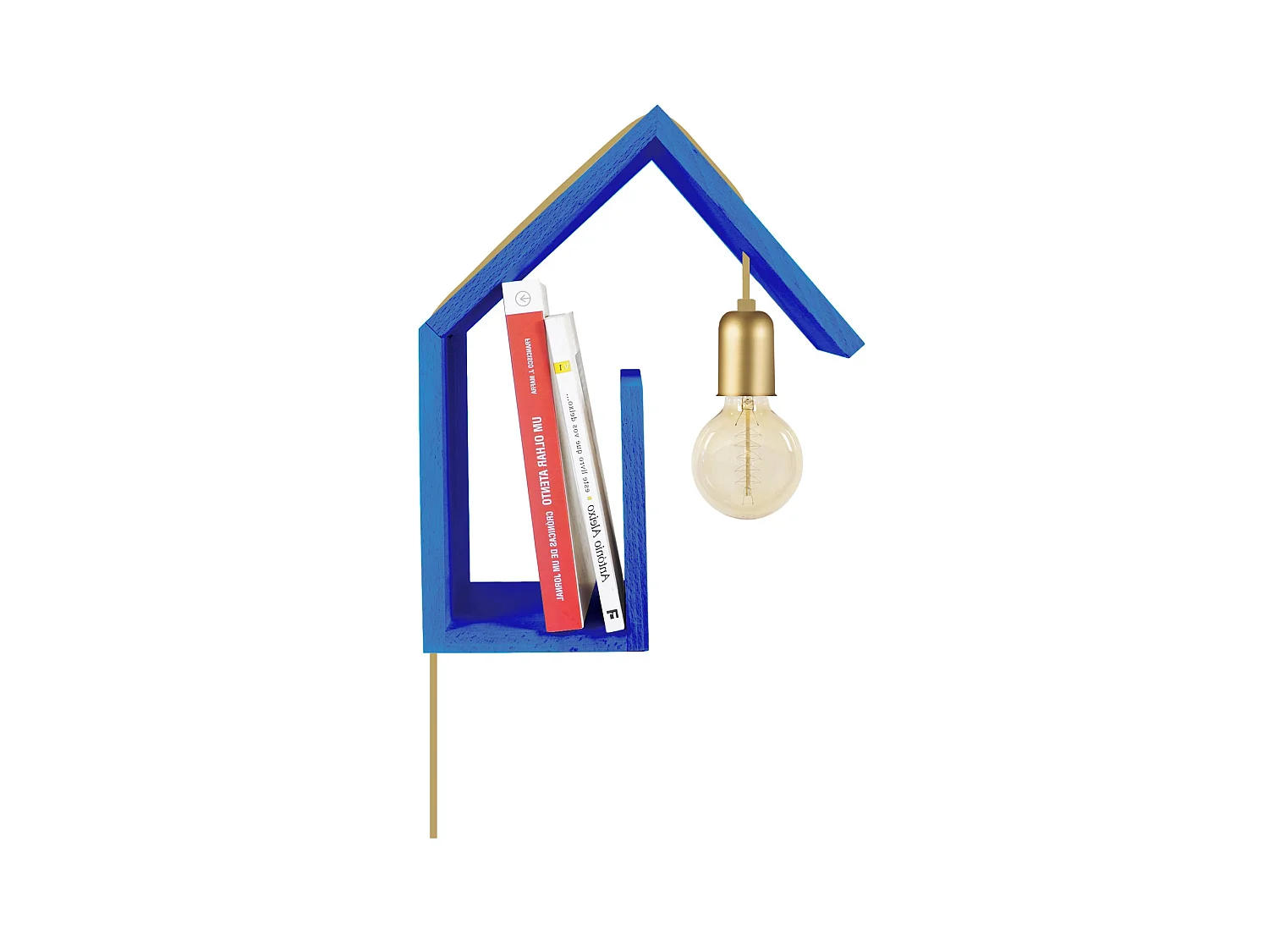 Applique TOSEL ,bois,Bleu, H36xD15xP 29cm