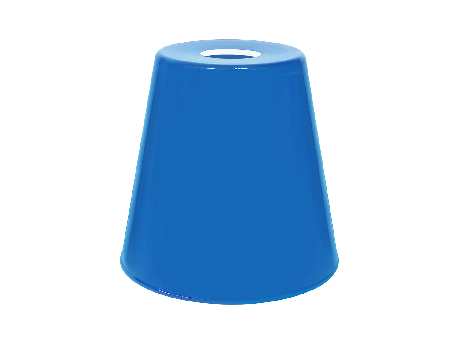 Abat-jour TOSEL ,verre,Bleu,H25xD20xP20cm